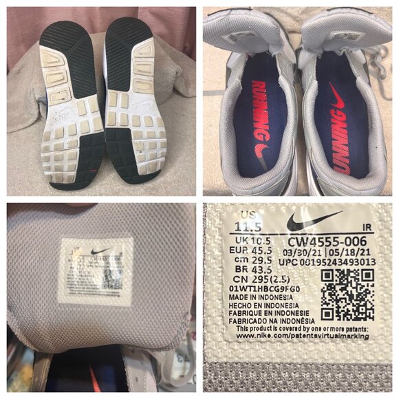 Nike Air Max SC 'Light Smoke Grey Game Royal' Men's US 11.5 EU 45.5 Durable - Picture 12 of 16